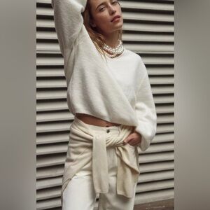 Zara Soft Ivory Knit Top